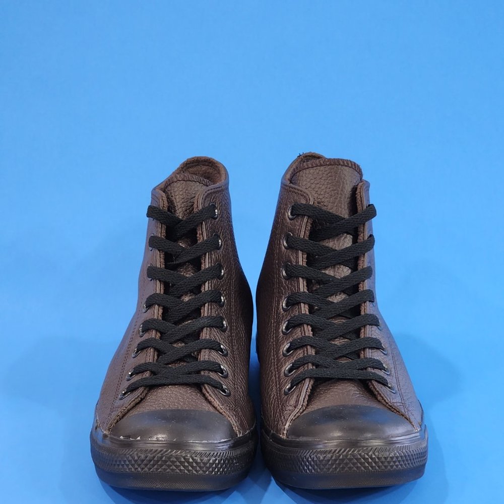 Converse CTAS Hi Velvet Brown/Black Unisex Leather Sneakers 172012C NWT - Picture 6 of 6